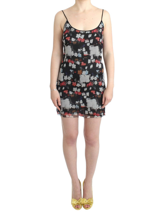 Costume National Minikleid aus Seide mit Blumenmuster