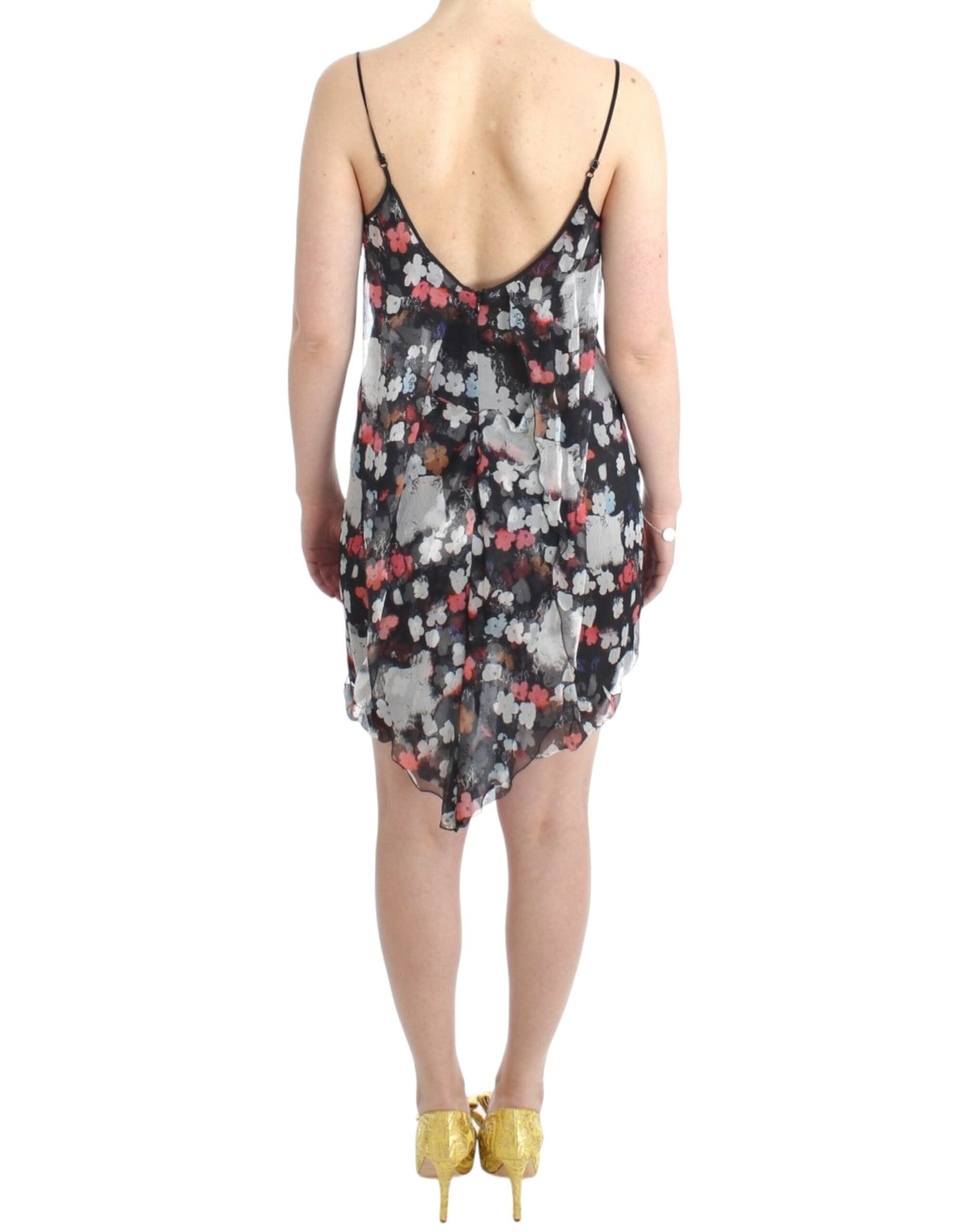 Costume National Minikleid aus Seide mit Blumenmuster