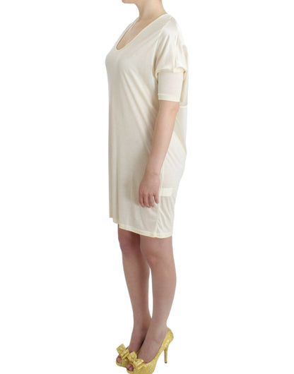 Costume National – Weißes Schlauchkleid aus Modal