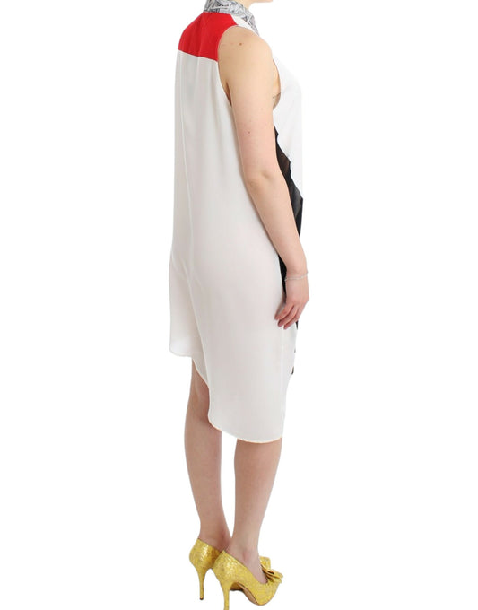Costume National – Weißes Hemdkleid mit asymmetrischem Saum