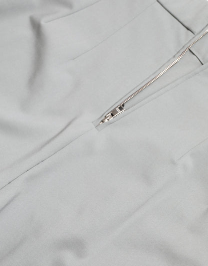 Dolce &amp; Gabbana – Schmale Hose aus grauem Nylon