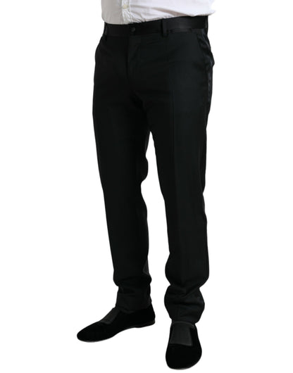 Dolce &amp; Gabbana – Schwarze Anzughose aus Wolle in Slim Fit