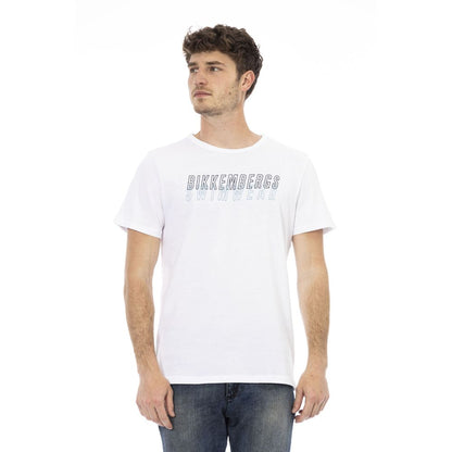 Bikkembergs Weißes Baumwoll-T-Shirt für Herren