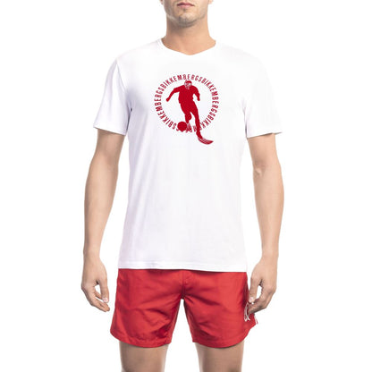 Bikkembergs Weißes Baumwoll-T-Shirt für Herren