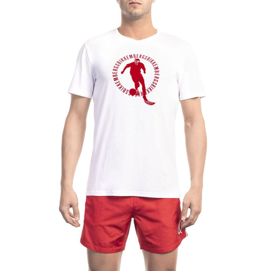 Bikkembergs Weißes Baumwoll-T-Shirt für Herren