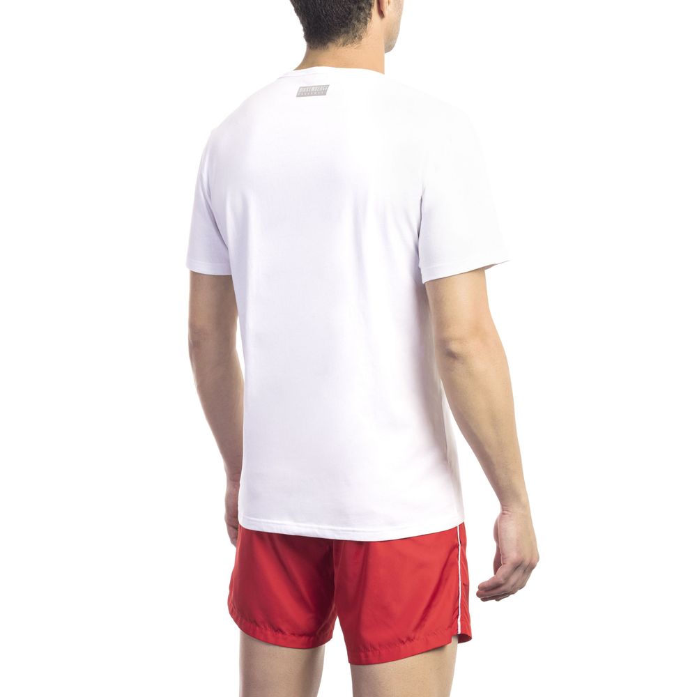 Bikkembergs Weißes Baumwoll-T-Shirt für Herren