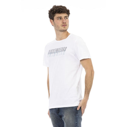 Bikkembergs Weißes Baumwoll-T-Shirt für Herren