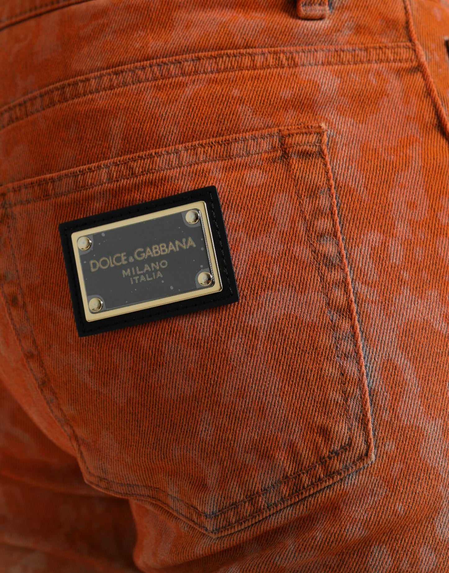 Dolce &amp; Gabbana – Schmal geschnittene Jeans aus Baumwolle mit Farbverlauf