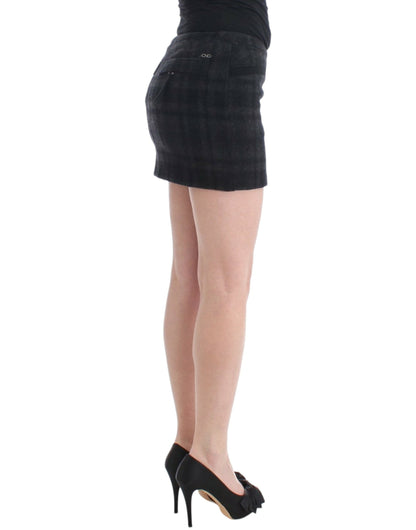 Costume National Grau karierter Minirock