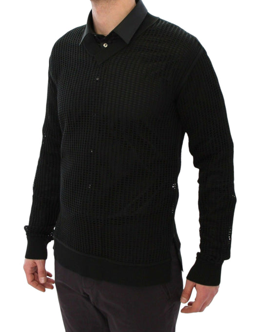 Dolce &amp; Gabbana Dunkelgrüner Runway Netzpullover Netzpullover