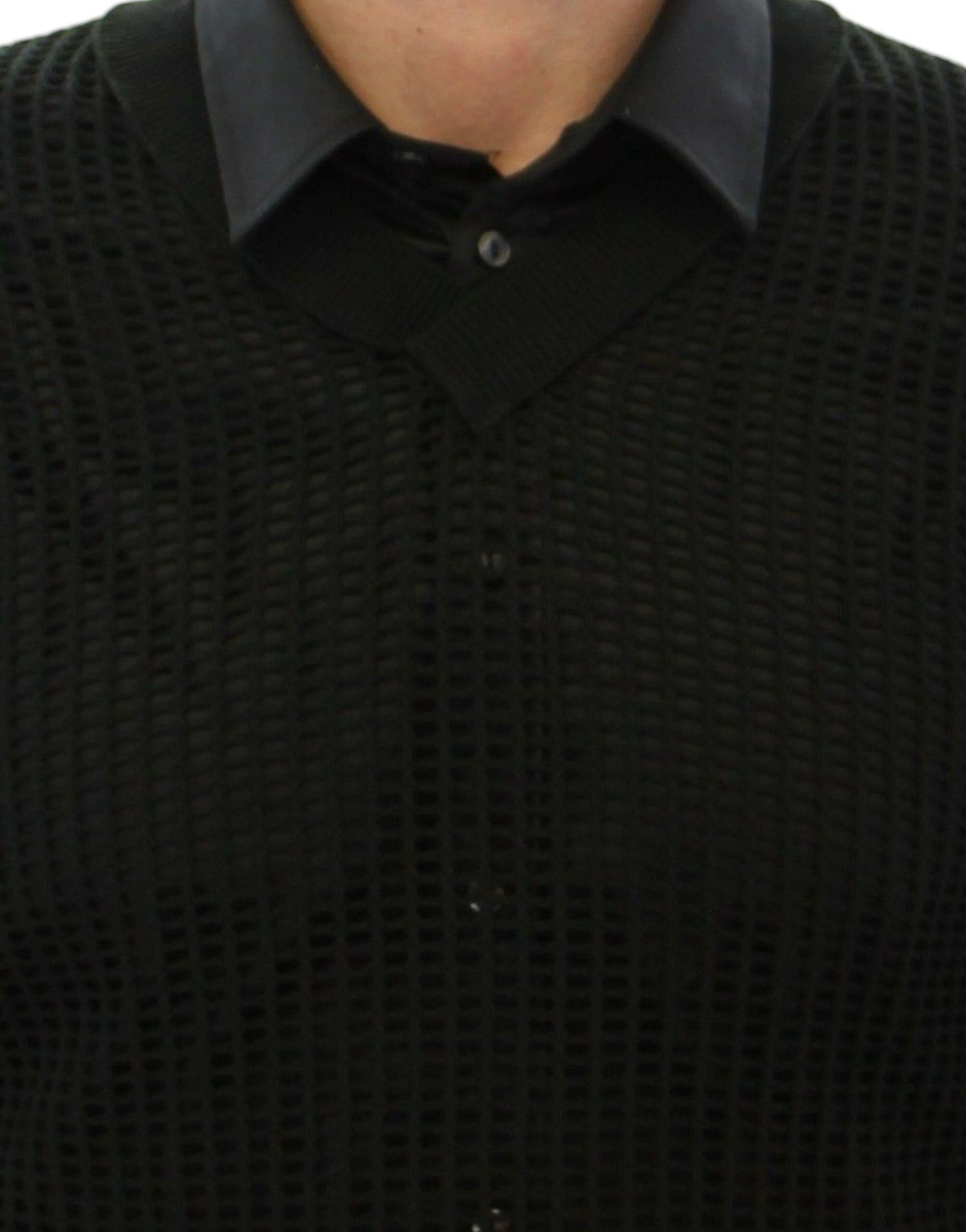 Dolce &amp; Gabbana Dunkelgrüner Runway Netzpullover Netzpullover