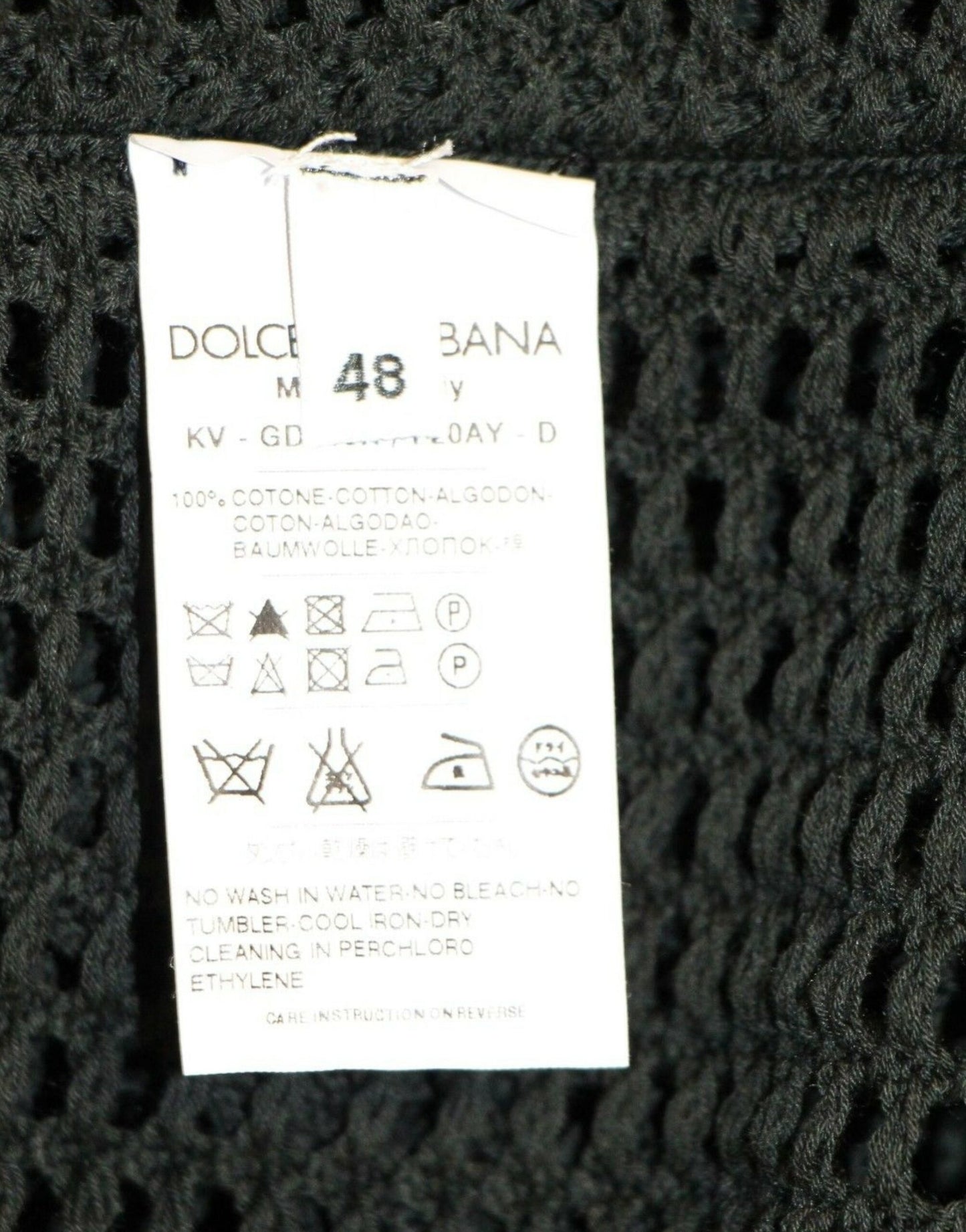 Dolce &amp; Gabbana Dunkelgrüner Runway Netzpullover Netzpullover