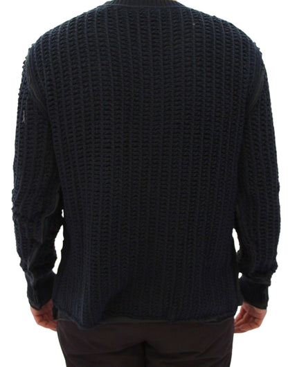 Dolce &amp; Gabbana Blauer Runway Netzpullover Netzpullover