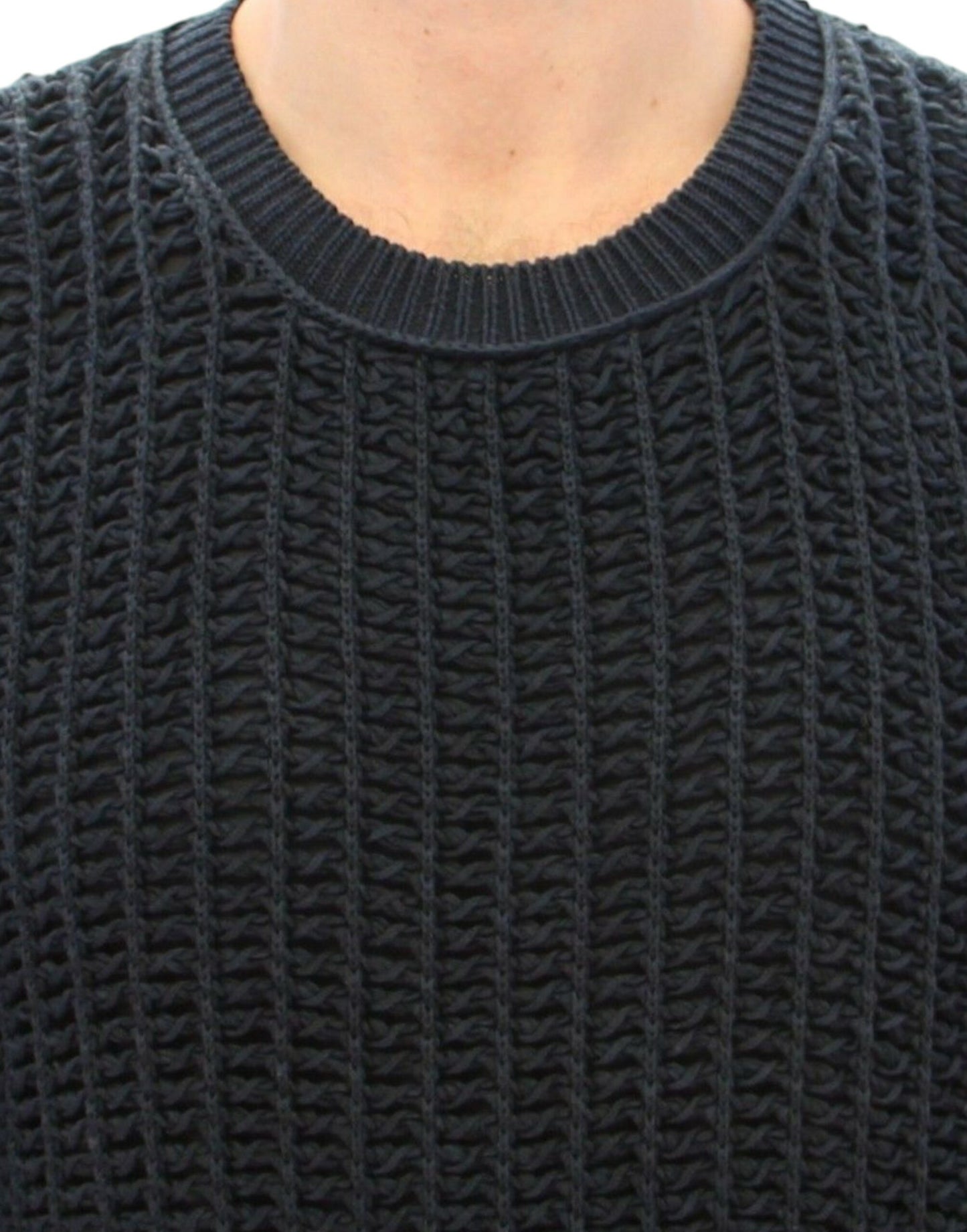 Dolce &amp; Gabbana Blauer Runway Netzpullover Netzpullover