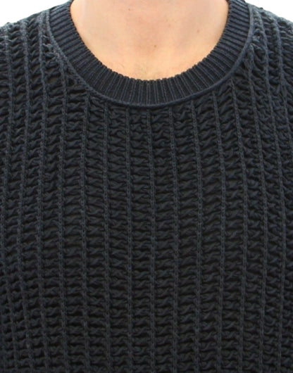 Dolce &amp; Gabbana Blauer Runway Netzpullover Netzpullover