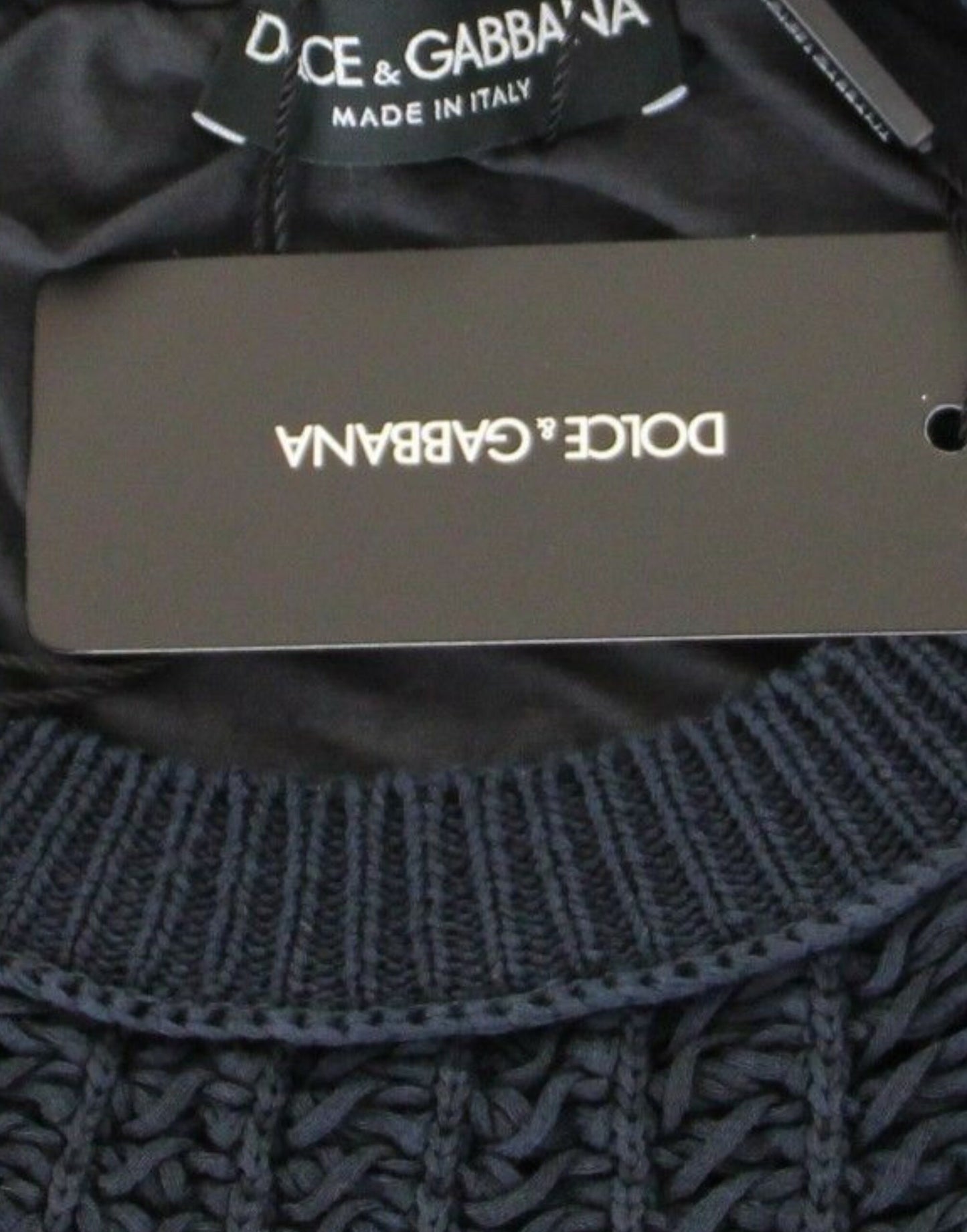 Dolce &amp; Gabbana Blauer Runway Netzpullover Netzpullover