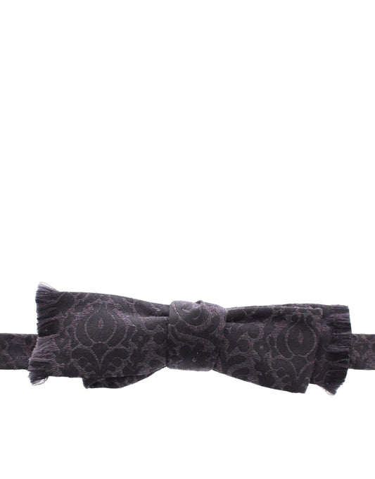 Dolce &amp; Gabbana Grau-schwarze Wollfliege