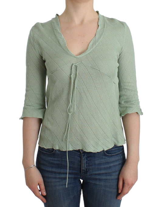 Ermanno Scervino – Grüne, leichte Strickpullover-Oberbluse