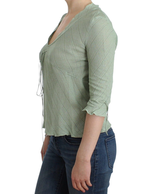 Ermanno Scervino – Grüne, leichte Strickpullover-Oberbluse