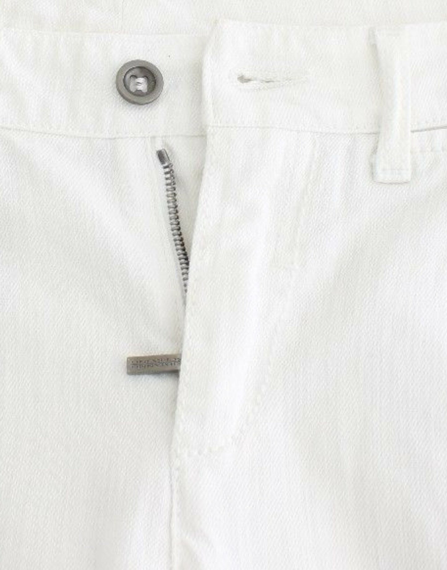 Ermanno Scervino Weiße verkürzte Jeans Denim Hose Marken Capri