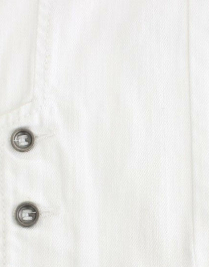 Ermanno Scervino Weiße verkürzte Jeans Denim Hose Marken Capri