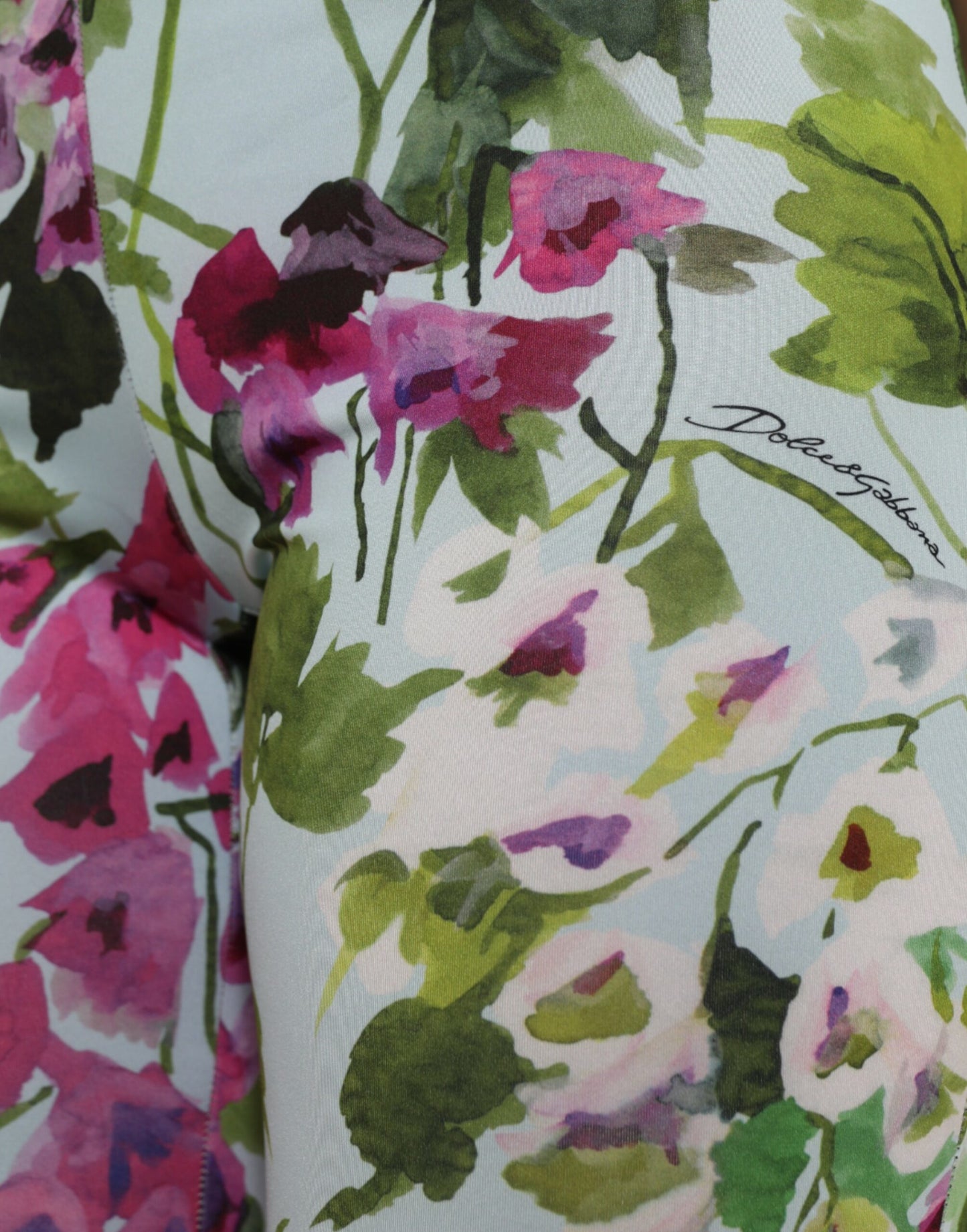 Dolce &amp; Gabbana Leggings mit mehrfarbigem Blumenmuster und hoher Taille