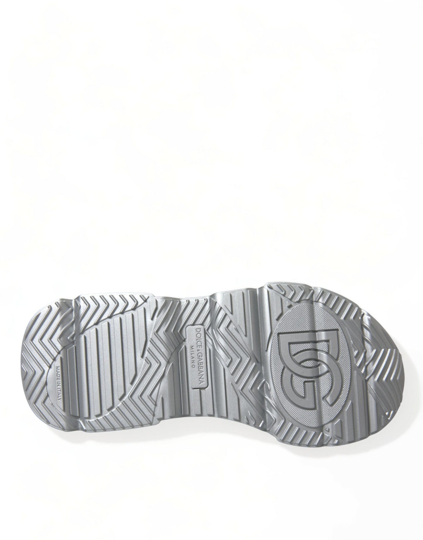 Dolce &amp; Gabbana Silber DAYMASTER Leder Herren Casual Sneakers Schuhe