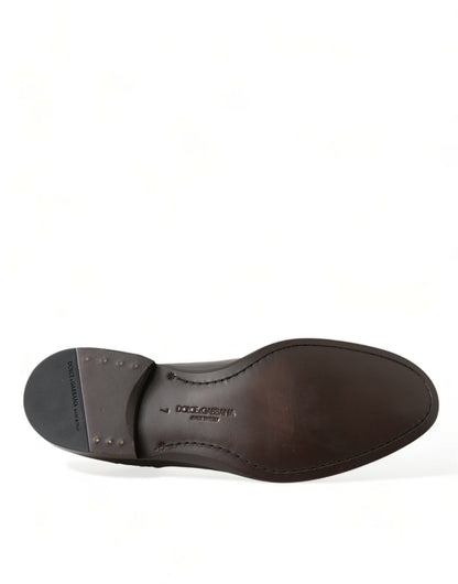 Dolce &amp; Gabbana – Oxford-Schnürschuhe aus exotischem Leder in Braun