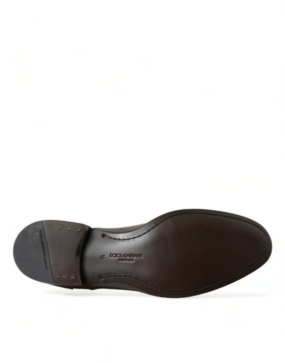 Dolce &amp; Gabbana – Formelle Herrenschuhe aus exotischem Leder in Braun