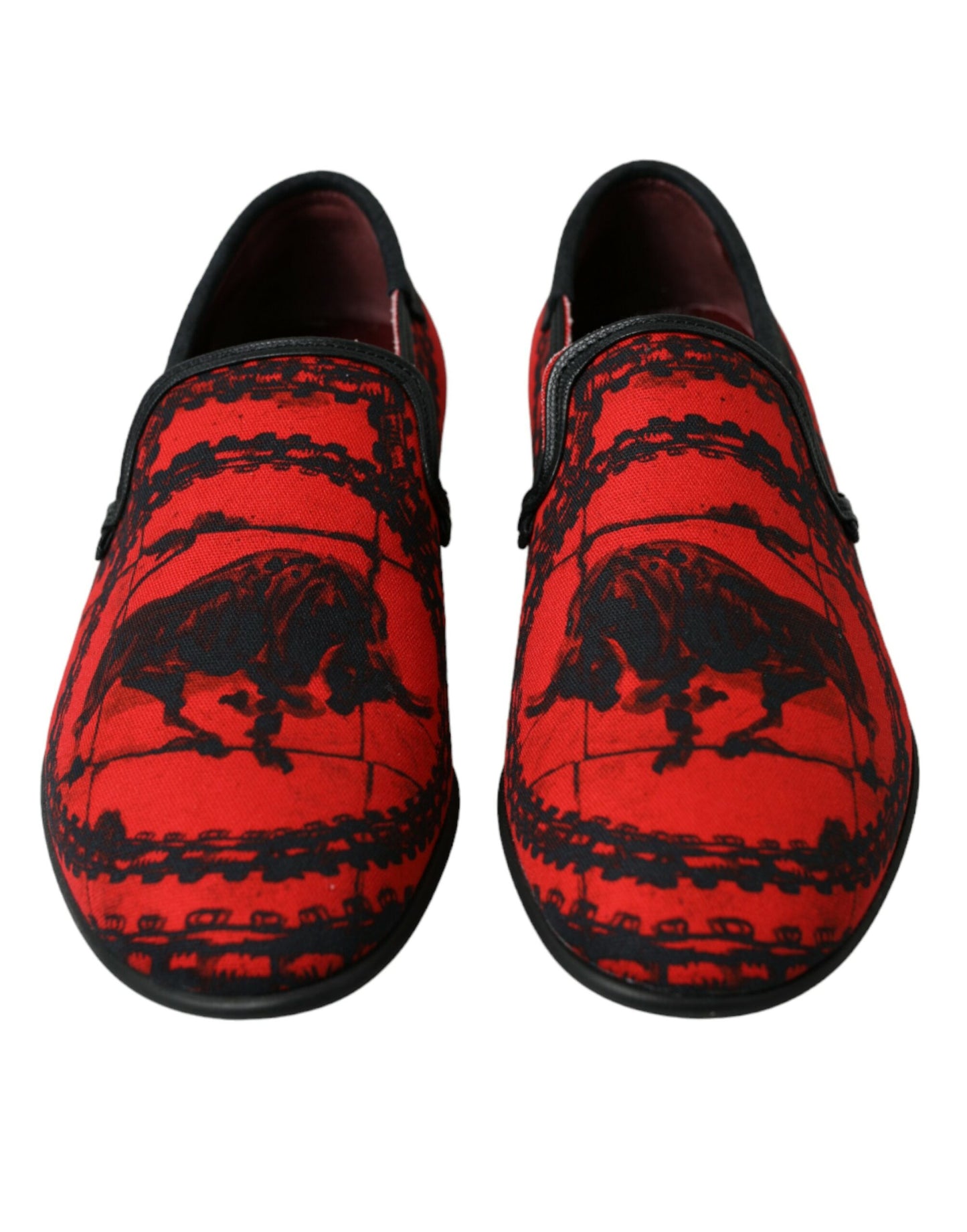 Dolce &amp; Gabbana – Torero – Loafer in Rot und Schwarz Herrenschuhe