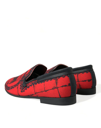 Dolce &amp; Gabbana – Torero – Loafer in Rot und Schwarz Herrenschuhe