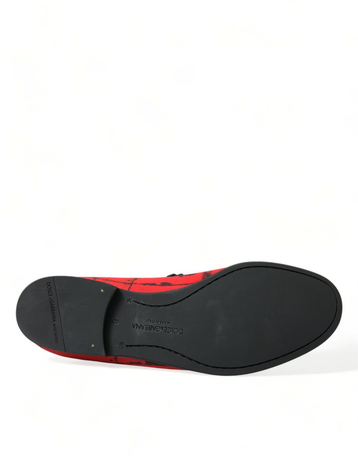 Dolce &amp; Gabbana – Torero – Loafer in Rot und Schwarz Herrenschuhe