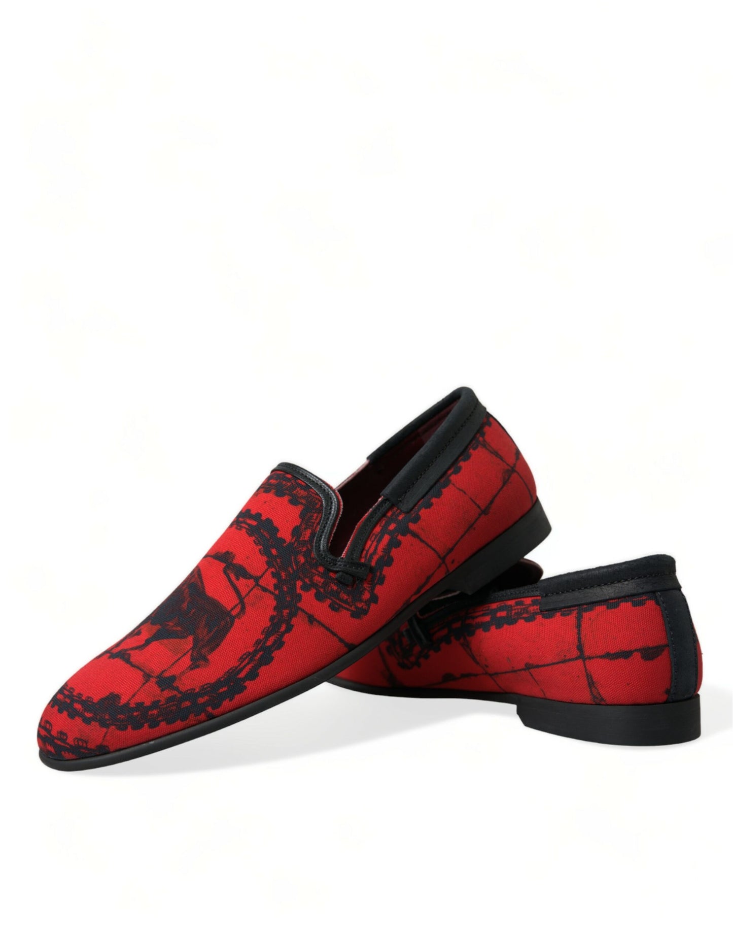 Dolce &amp; Gabbana – Torero – Loafer in Rot und Schwarz Herrenschuhe