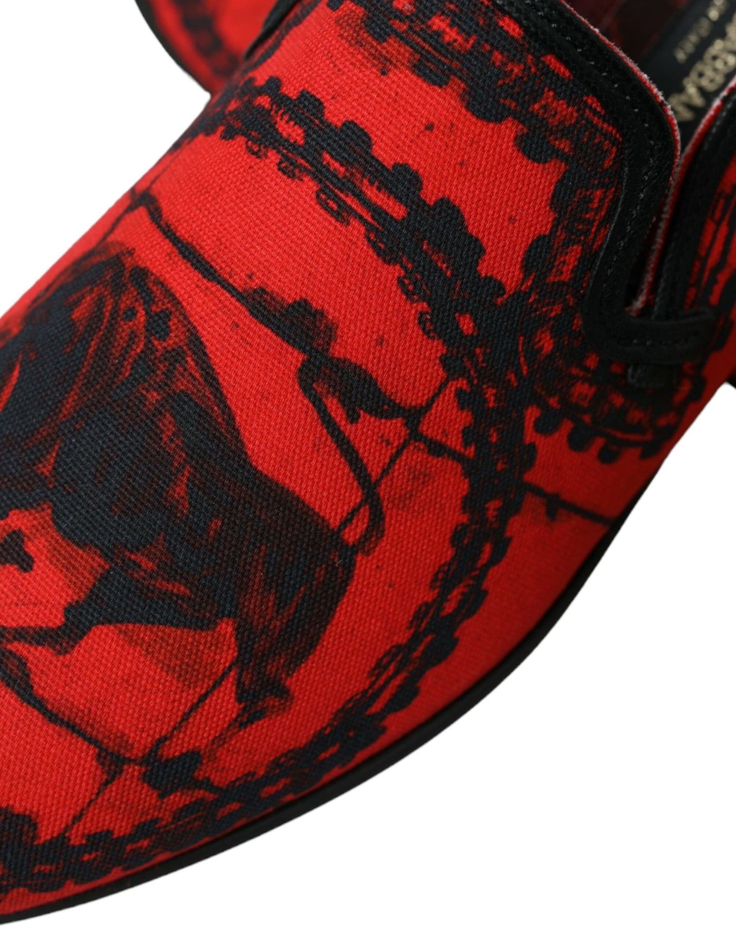 Dolce &amp; Gabbana – Torero – Loafer in Rot und Schwarz Herrenschuhe