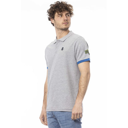 Invicta Herren-Poloshirt aus grauer Baumwolle