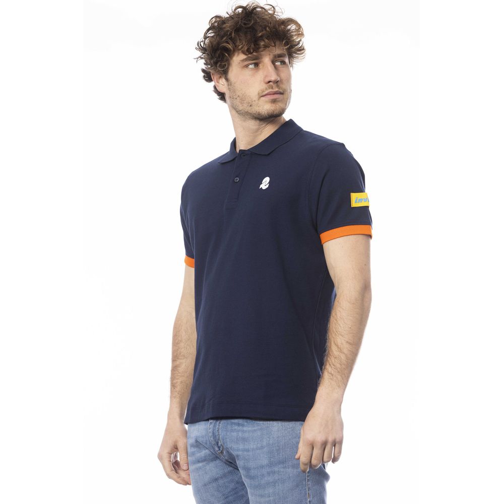 Invicta Herren-Poloshirt aus blauer Baumwolle