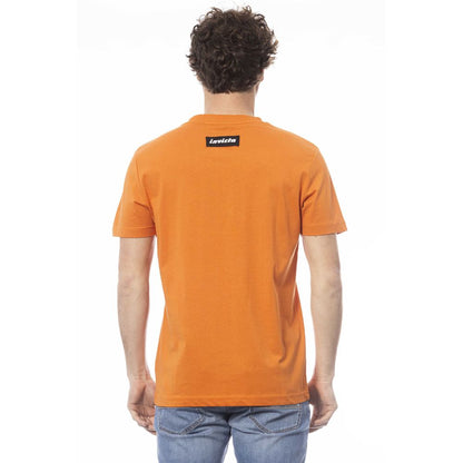 Invicta Orangefarbenes Herren-T-Shirt aus Baumwolle