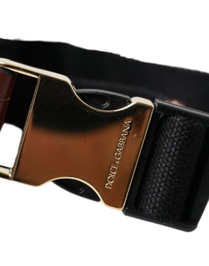 Dolce &amp; Gabbana – Airpods-Etui aus braunem Alligatorleder mit Münzbörse