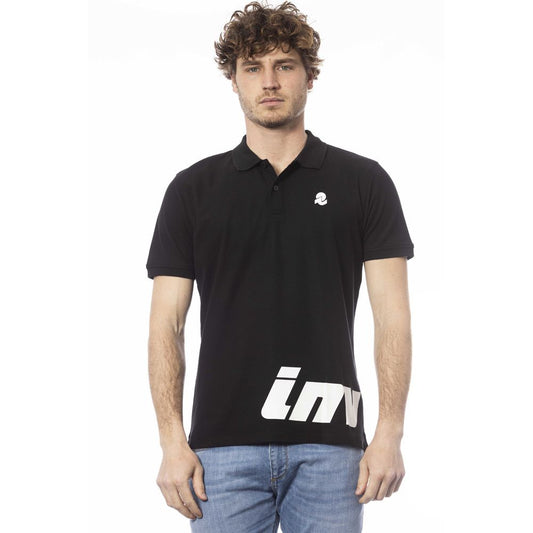 Invicta Herren-Poloshirt aus schwarzer Baumwolle