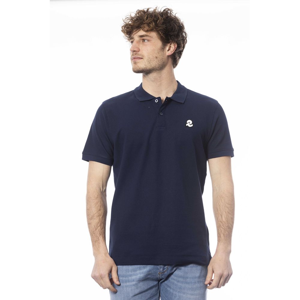 Invicta Herren-Poloshirt aus blauer Baumwolle