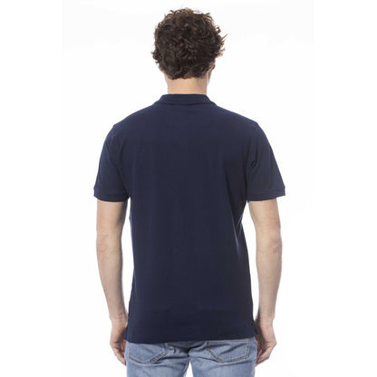 Invicta Herren-Poloshirt aus blauer Baumwolle