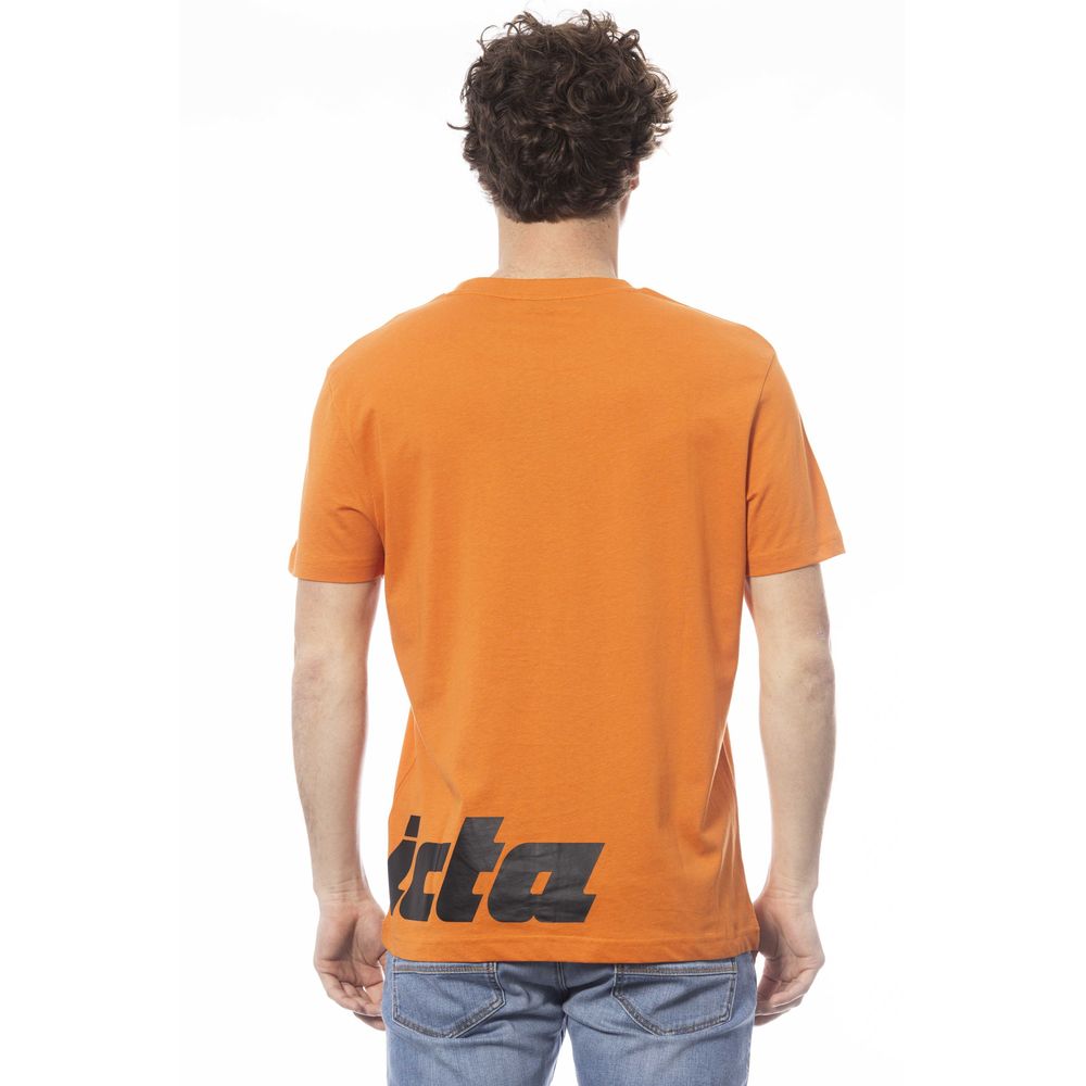 Invicta Orangefarbenes Herren-T-Shirt aus Baumwolle