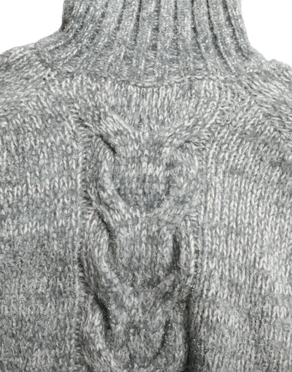 Dolce & Gabbana Gray Cashmere Turtle Neck Pullover Sweater