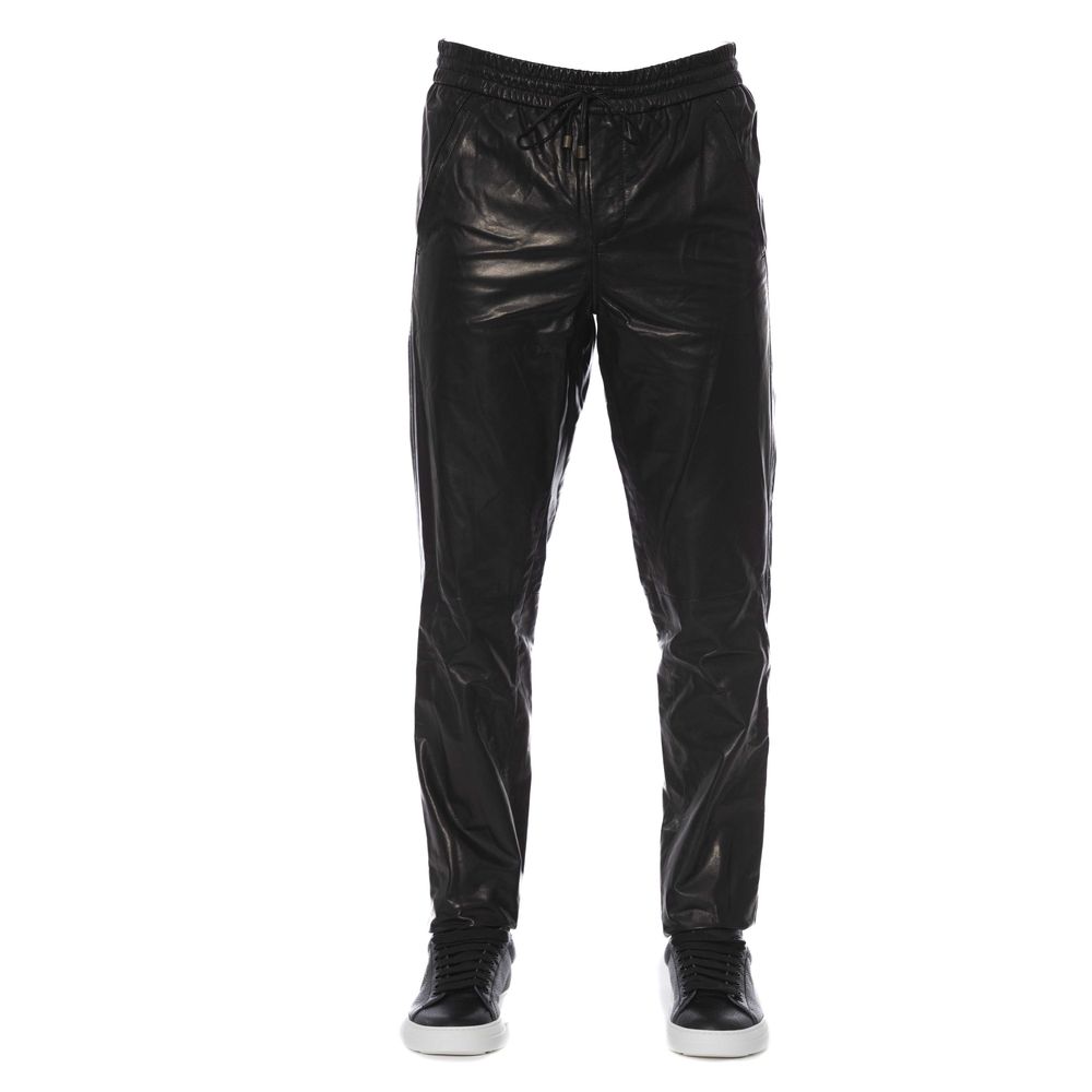 Trussardi Schwarze Lammlederhose für Herren