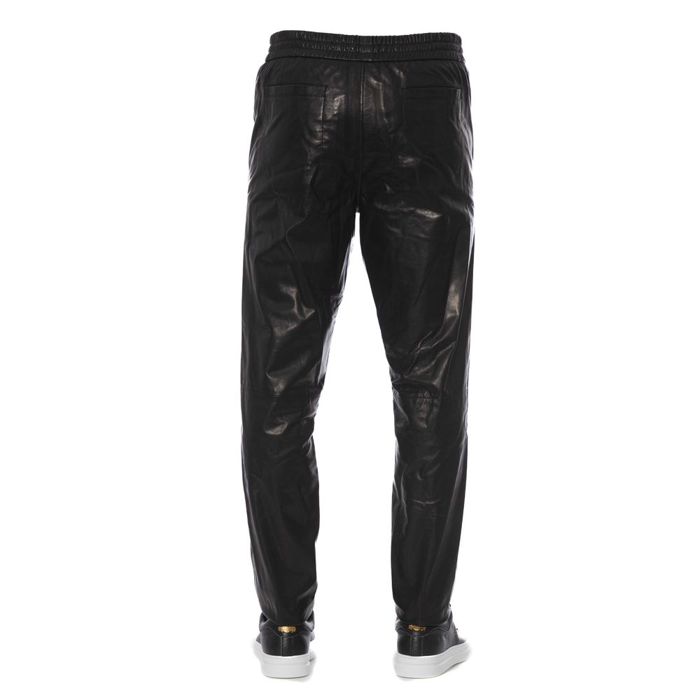 Trussardi Schwarze Lammlederhose für Herren