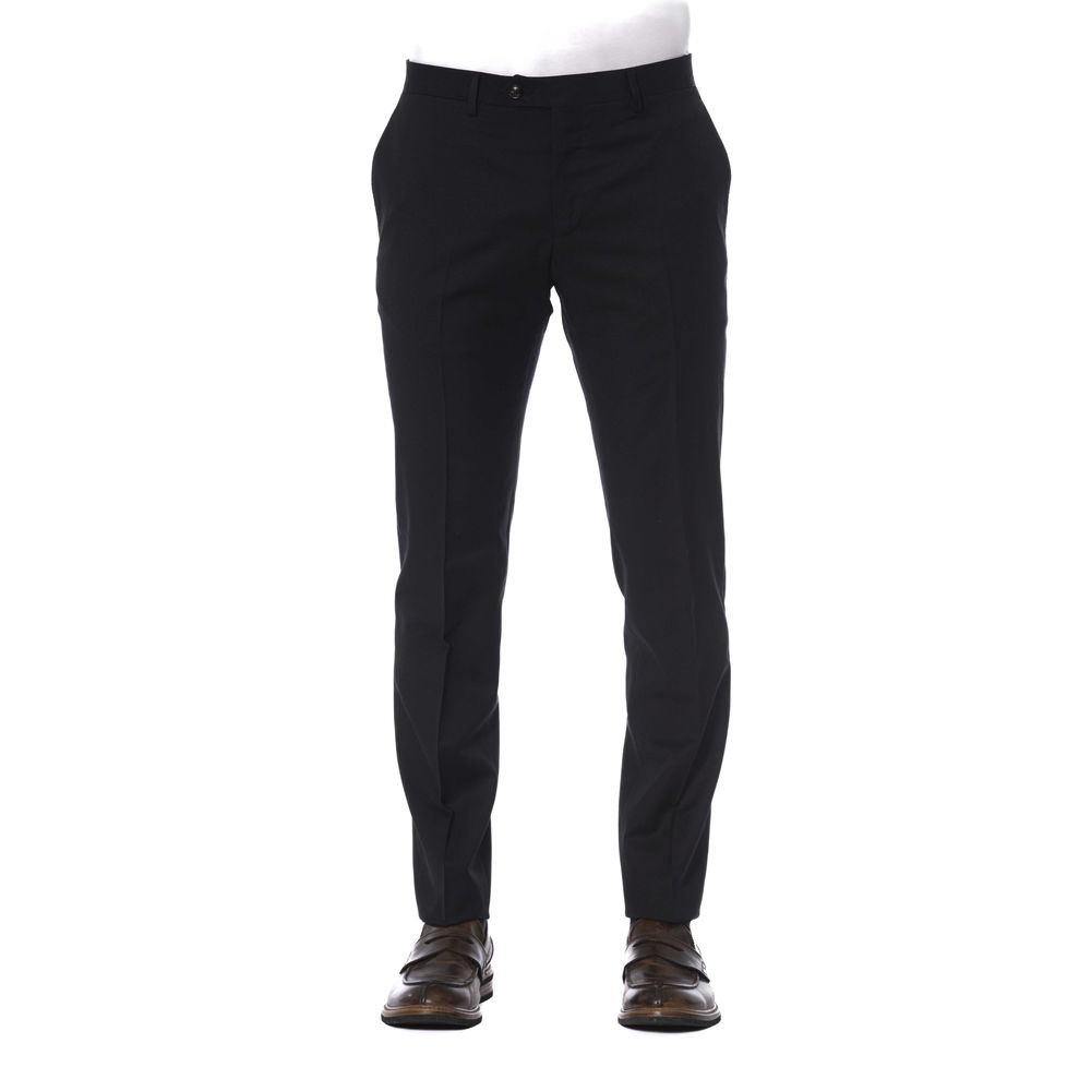 Trussardi Schwarze Herrenhose aus Schurwolle