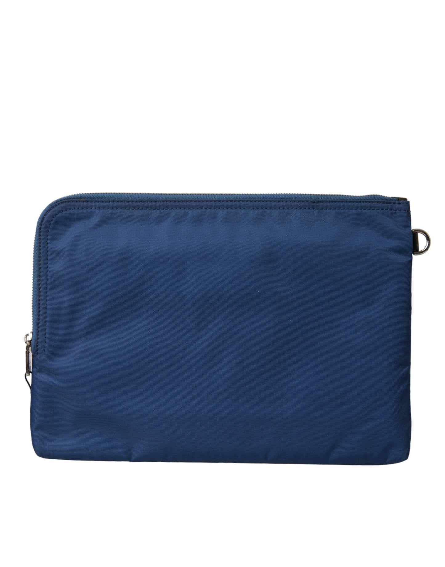 Dolce &amp; Gabbana Blaue Clutch aus Nylon mit DG Milano-Print für Herren