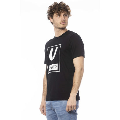 Ungaro Sport Schwarzes Herren-T-Shirt aus Baumwolle