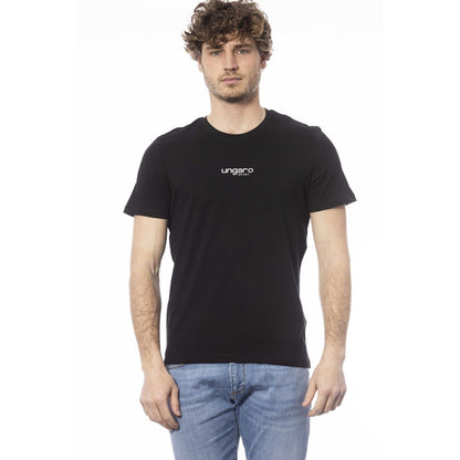 Ungaro Sport Schwarzes Herren-T-Shirt aus Baumwolle