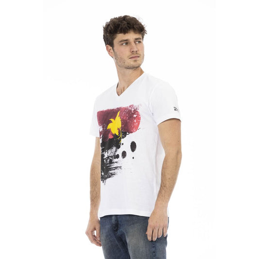 Trussardi Action Herren-T-Shirt aus weißer Baumwolle